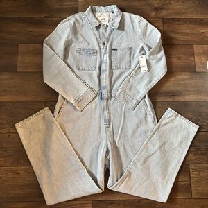 Lee x Free People Women's Union-Alls Coveralls Denim Jumpsuit Size Large NEW
